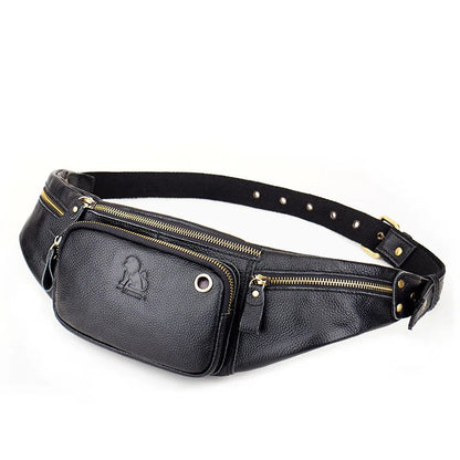 Sac banane en cuir business homme