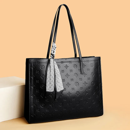 Sac cabas noir luxe en cuir Beige / 36x12x28cm-Noir / 36x12x28cm-Marron / 36x12x28cm-ShopGET® 