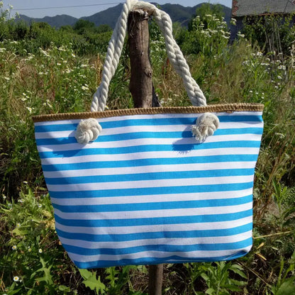 Cabas sac canvas Noir-Rose-Bleu-ShopGET® 