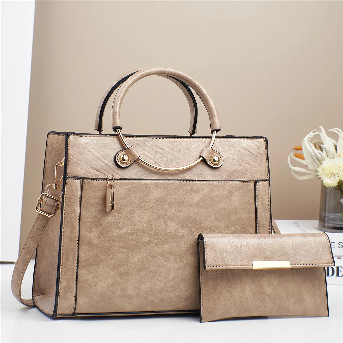 Sac cabas en cuir souple camel-Bleu-Vert-Noir-Rouge-Kaki-Rose-ShopGET® 