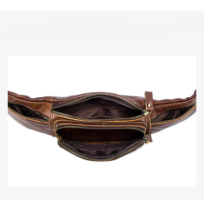Sac banane en cuir business homme