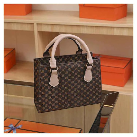 Sac cabas femme plaid marron Noir / 20x15x8cm-Marron / 20x15x8cm-Kaki / 20x15x8cm-ShopGET® 