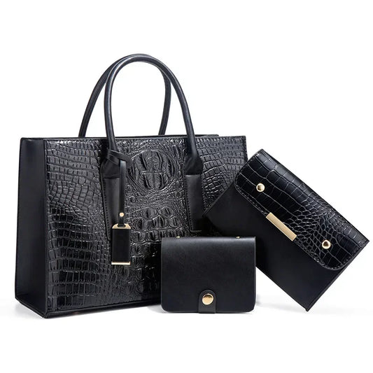 Sac cabas noir traveasy Vintage en cuir Marron-Noir-Rouge-ShopGET® 