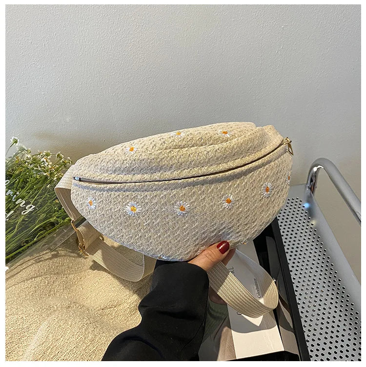 Sac banane femme paille fleurs - ShopGET®