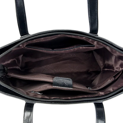 Sac cabas noir classique moderne Noir-Rouge-Jaune-Marron-Bleu-ShopGET® 