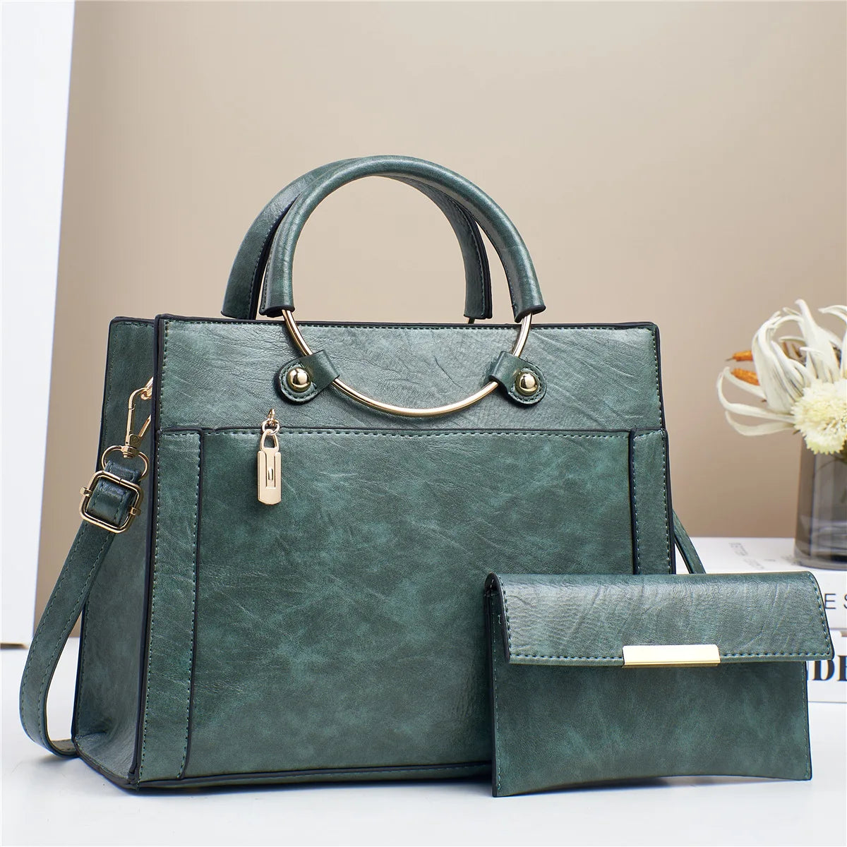 Sac cabas en cuir souple camel-Bleu-Vert-Noir-Rouge-Kaki-Rose-ShopGET® 