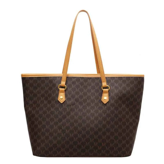Grand sac cabas femme cuir Beige-Marron-Noir-Shopget 