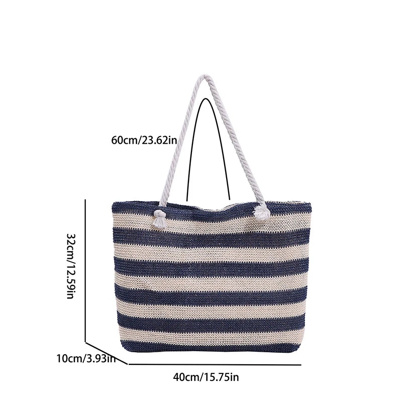 Cabas sac de plage Rouge-Bleu-Kaki-Noir-ShopGET® 