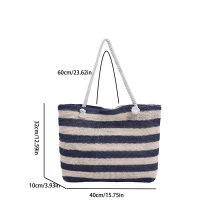 Cabas sac de plage Rouge-Bleu-Kaki-Noir-ShopGET® 