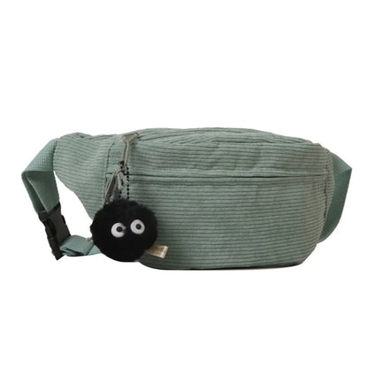 Sac banane velours noir pour femme