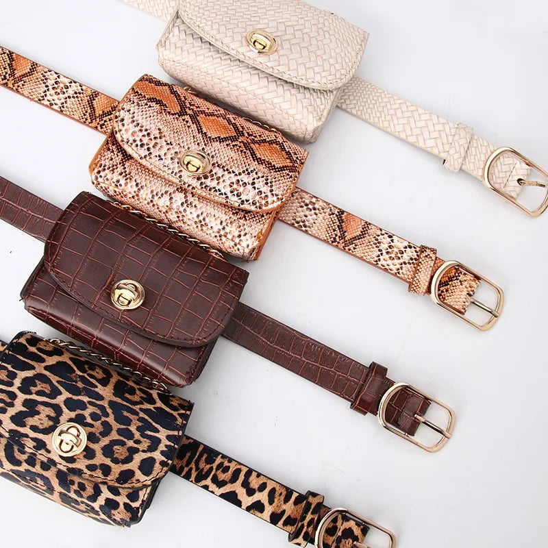 Sac banane léopard ceinture pour femme