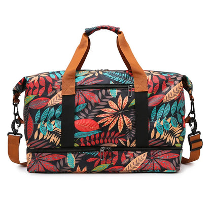 Sac weekend homme magnifique et coloré Kaki-Bleu-Gris-Noir-Vert-Rose-Jaune-Rouge-Bleu Feuille-ShopGET® 