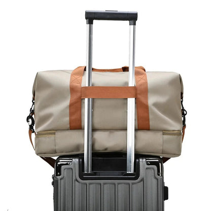 Sac weekend homme magnifique et coloré Kaki-Bleu-Gris-Noir-Vert-Rose-Jaune-Rouge-Bleu Feuille-ShopGET® 