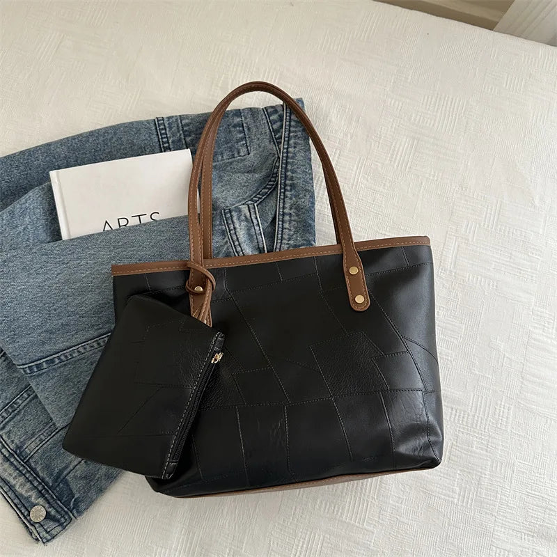 Sac cabas femme vintage Marron / 36x25x12cm-Argenté / 36x25x12cm-Beige / 36x25x12cm-Noir / 36x25x12cm-Multicolore / 36x25x12cm-ShopGET® 