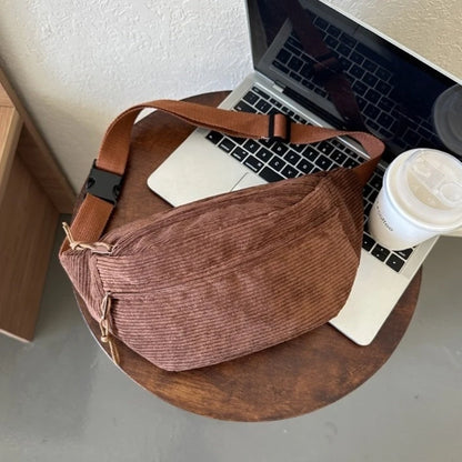 Sac banane velours noir pour femme