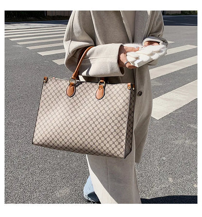 Sac cabas femme mignon luxury Beige-Pourpre-Rose-Bleu-Blanc-Gris-Café-Café B-Marron-ShopGET® 
