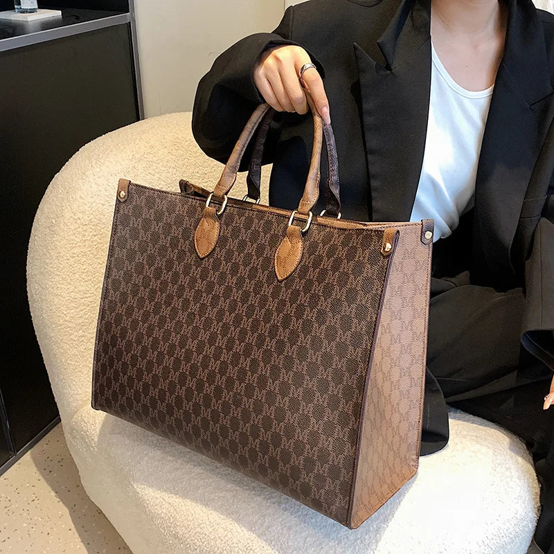 Sac cabas femme mignon luxury Beige-Pourpre-Rose-Bleu-Blanc-Gris-Café-Café B-Marron-ShopGET® 