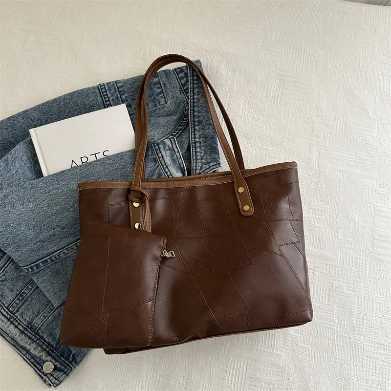 Sac cabas femme vintage Marron / 36x25x12cm-Argenté / 36x25x12cm-Beige / 36x25x12cm-Noir / 36x25x12cm-Multicolore / 36x25x12cm-ShopGET® 