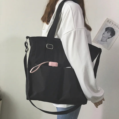 sac cabas tissu Oxford Beige A-Vert A-Bleu A-Beige B-Noir A-Bleu B-Noir B-Vert B-ShopGET® 