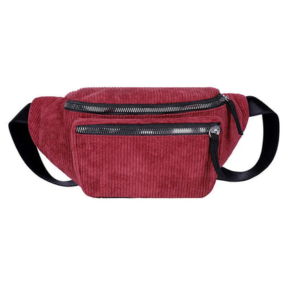 Sac banane femme moumoute noir en velours - ShopGET®