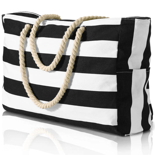 Sac de courses avec fermeture Noir-Bleu-Gris-Vert-Jaune-Azure-Matcha-ShopGET® 