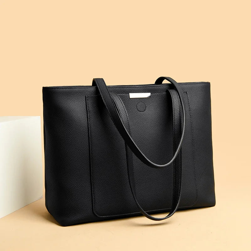 Sac cabas noir Guislaine Gris / 34cm 14cm 27cm-Noir / 34cm 14cm 27cm-Bleu / 34cm 14cm 27cm-ShopGET® 