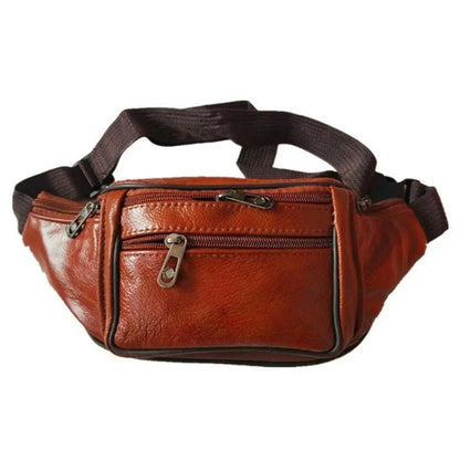 Sac banane en cuir doré jaune