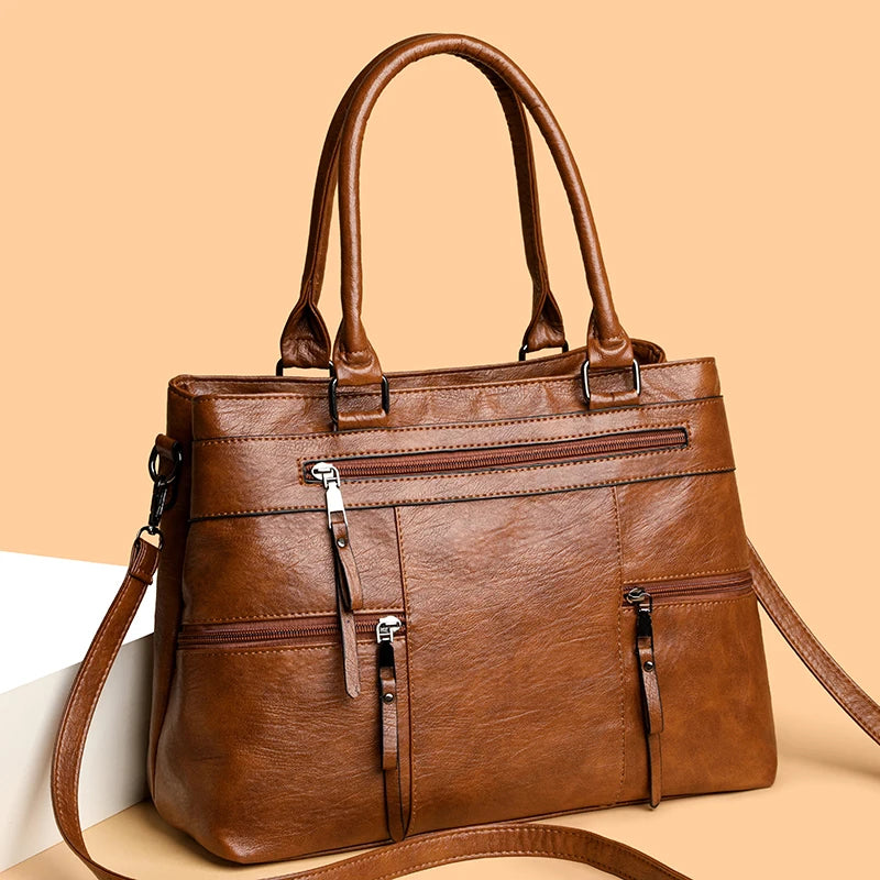 Sac cabas femme rectangulaire Gris-Marron-Jaune-Noir-ShopGET® 