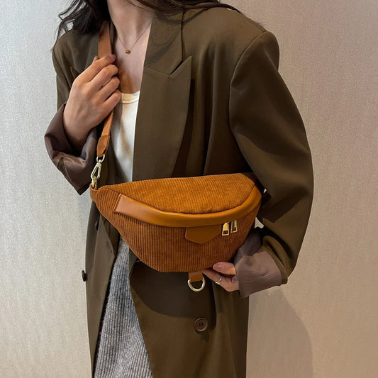 Sac banane femme en velours canvas - ShopGET®