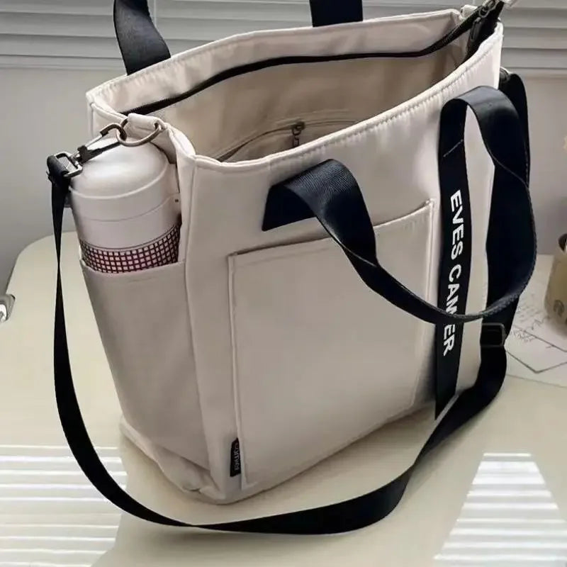 sac cabas tissu noir et blanc Vert-Beige-Bleu-Noir-ShopGET® 