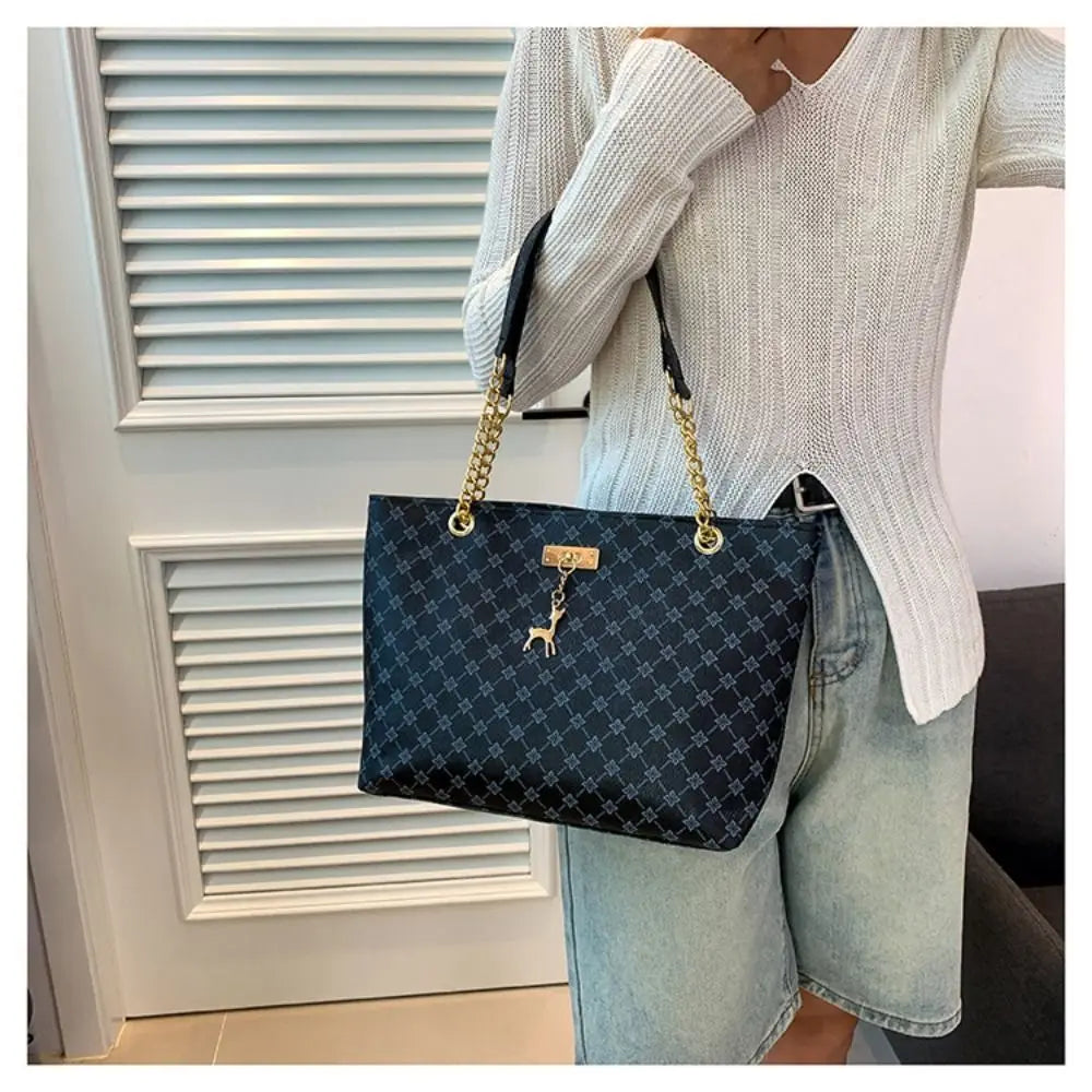 Sac cabas femme summer time Blanc-Noir-Jaune-Marron-ShopGET® 