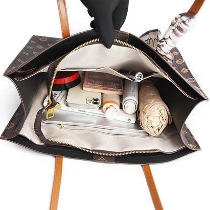 Sac cabas noir luxe en cuir Beige / 36x12x28cm-Noir / 36x12x28cm-Marron / 36x12x28cm-ShopGET® 