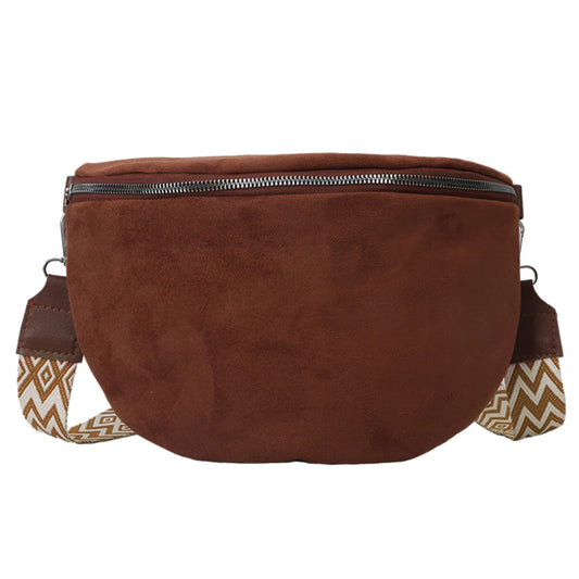Sac banane femme marron soie - ShopGET®