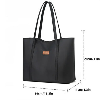 Sac cabas noir Oxford Rouge-Bleu-Gris et Blanc-Noir-ShopGET® 