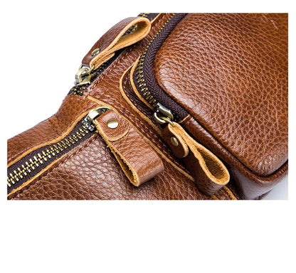 Sac banane en cuir business homme