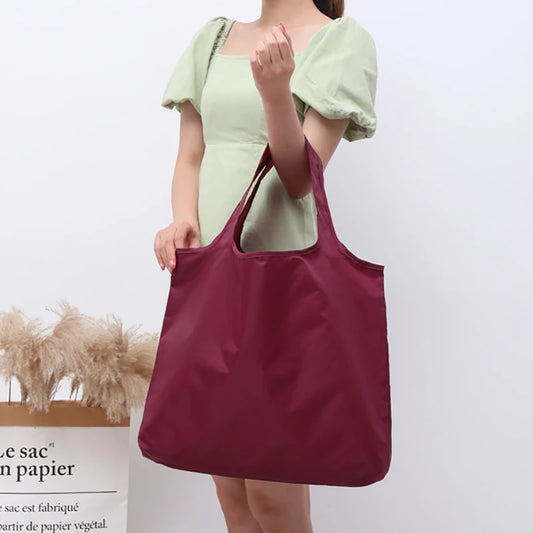 Sac de courses BIG Eco-Friendly Noir-Gris-Bleu-Vert-Navy bleu-Rouge vin-ShopGET® 