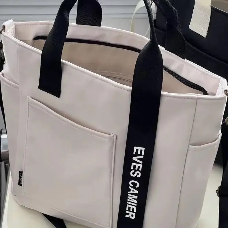 sac cabas tissu noir et blanc Vert-Beige-Bleu-Noir-ShopGET® 
