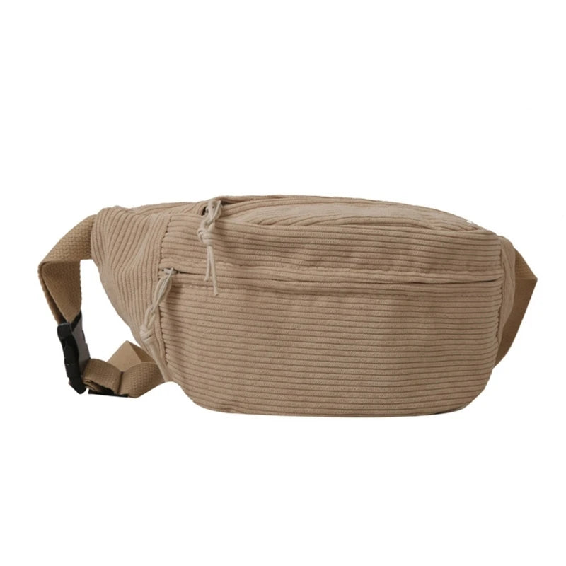 Sac banane velours noir pour femme