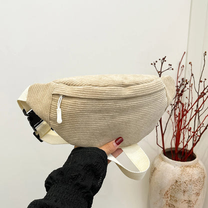 Sac banane femme velours côtelé - ShopGET®