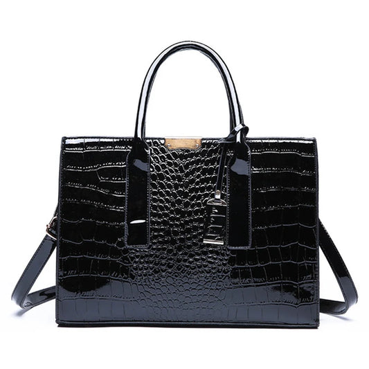 Sac cabas noir  cuir souple de qualité Noir / 34x13x24cm-Rouge / 34x13x24cm-Marron / 34x13x24cm-ShopGET® 