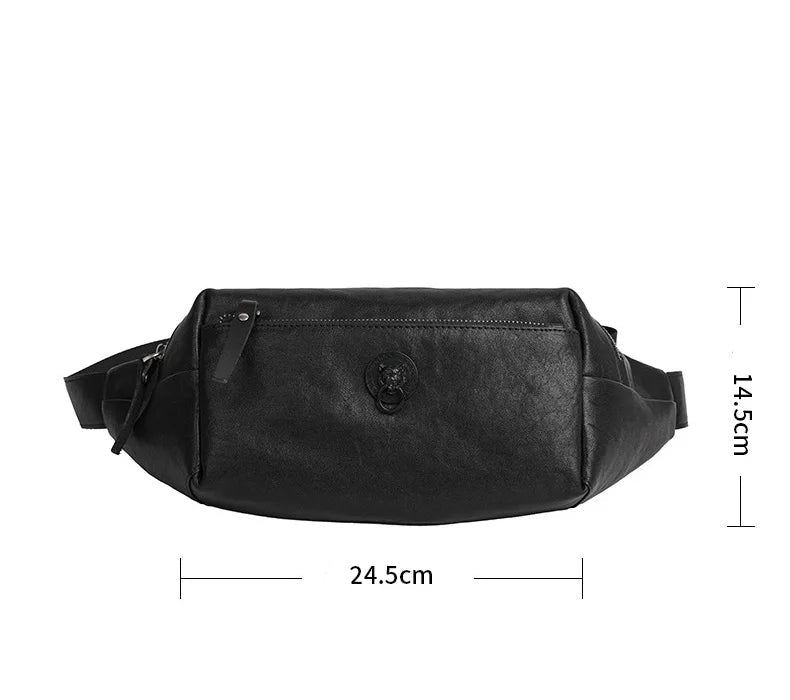 Sac banane homme rectangulaire en cuir - ShopGET®