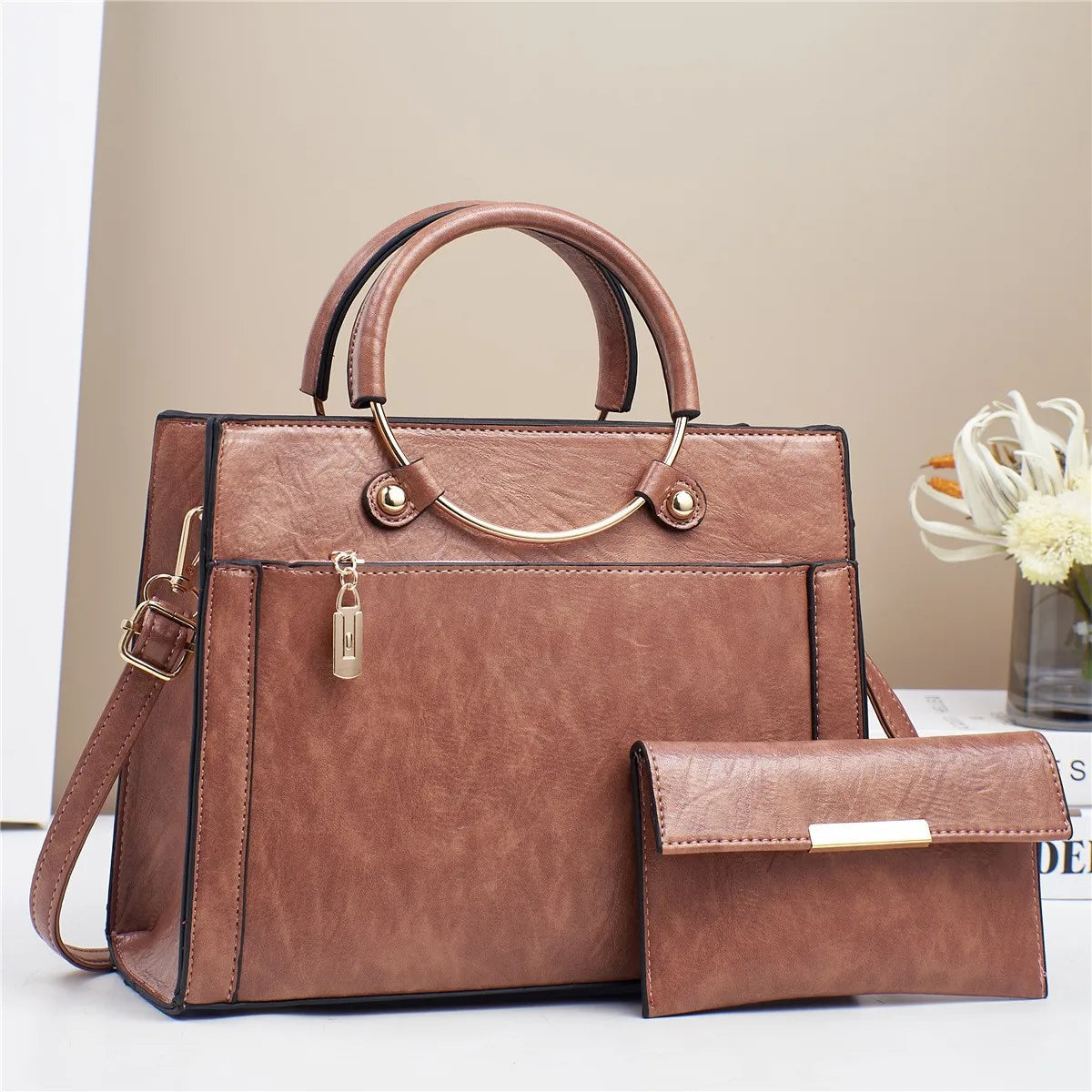 Sac cabas en cuir souple camel-Bleu-Vert-Noir-Rouge-Kaki-Rose-ShopGET® 