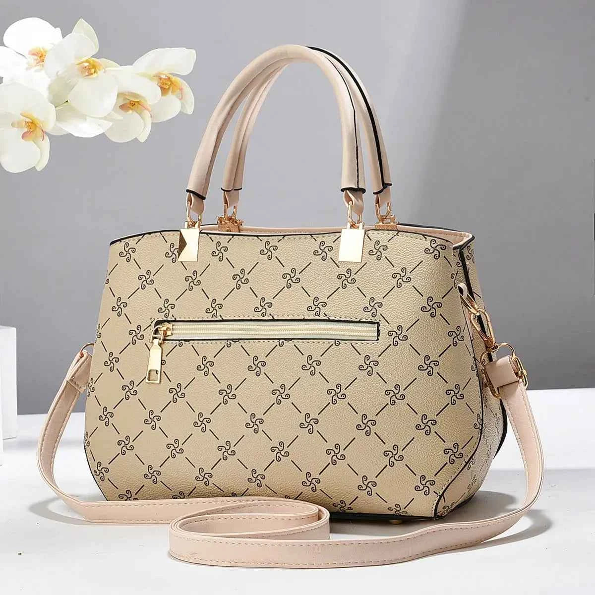 Sac cabas vintage femme Cofé-Chocolaté-Blanc-Ivory-Kaki-ShopGET® 