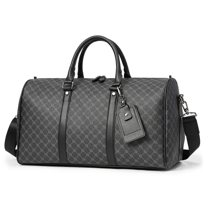 Sac weekend femme voyage confortable en cuir Noir-ShopGET® 