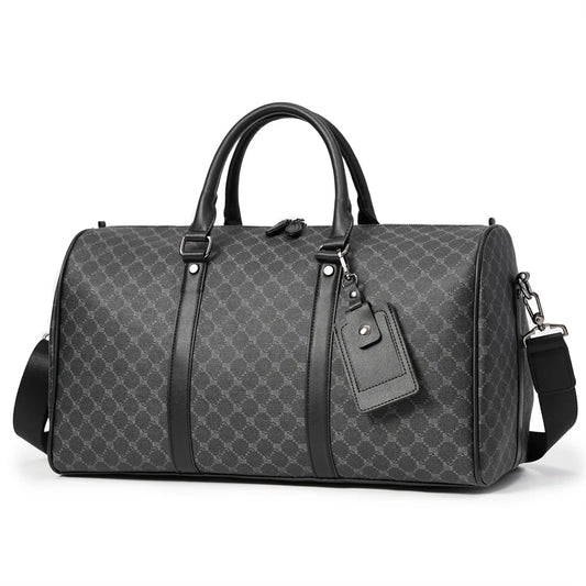Sac weekend femme voyage confortable en cuir Noir-ShopGET® 