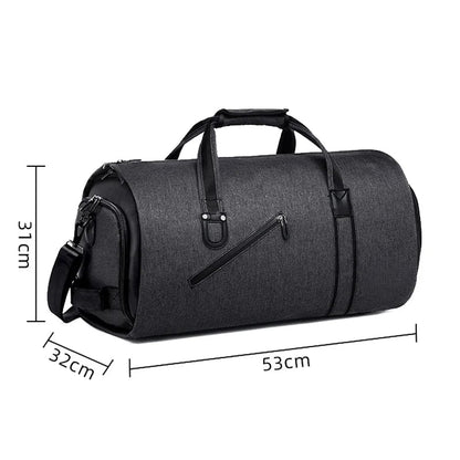 Sac weekend polyvalent pour homme Gris-Noir-ShopGET® 