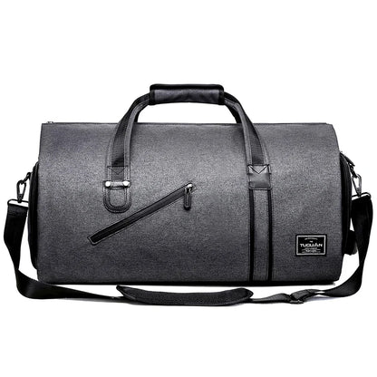 Sac weekend polyvalent pour homme Gris-Noir-ShopGET® 