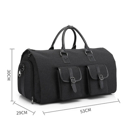 Sac weekend polyvalent pour homme Gris-Noir-ShopGET® 