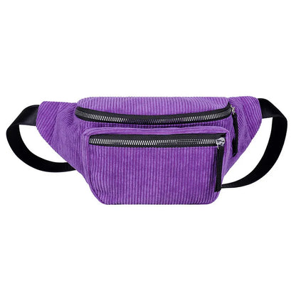 Sac banane femme moumoute noir en velours - ShopGET®