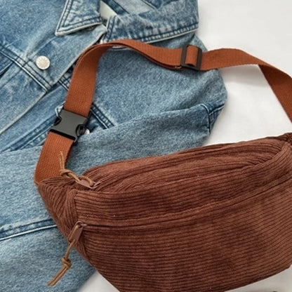 Sac banane velours noir pour femme